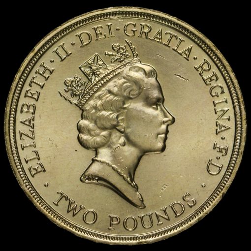 1989 Elizabeth II £2 Coin Obverse
