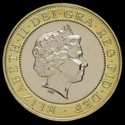 1995 Elizabeth II £2 Coin DNA Double Helix Obverse