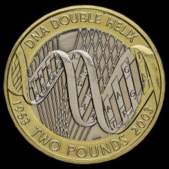 1995 Elizabeth II £2 Coin DNA Double Helix Reverse