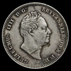 1836 William IV Milled Silver Fourpence / Groat Obverse