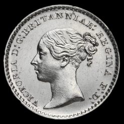 1849 Queen Victoria Young Head Silver Maundy Penny Obverse