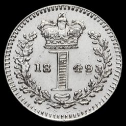 1849 Queen Victoria Young Head Silver Maundy Penny Reverse