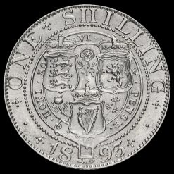 1893 Queen Victoria Veiled Head Silver Shilling Reverse