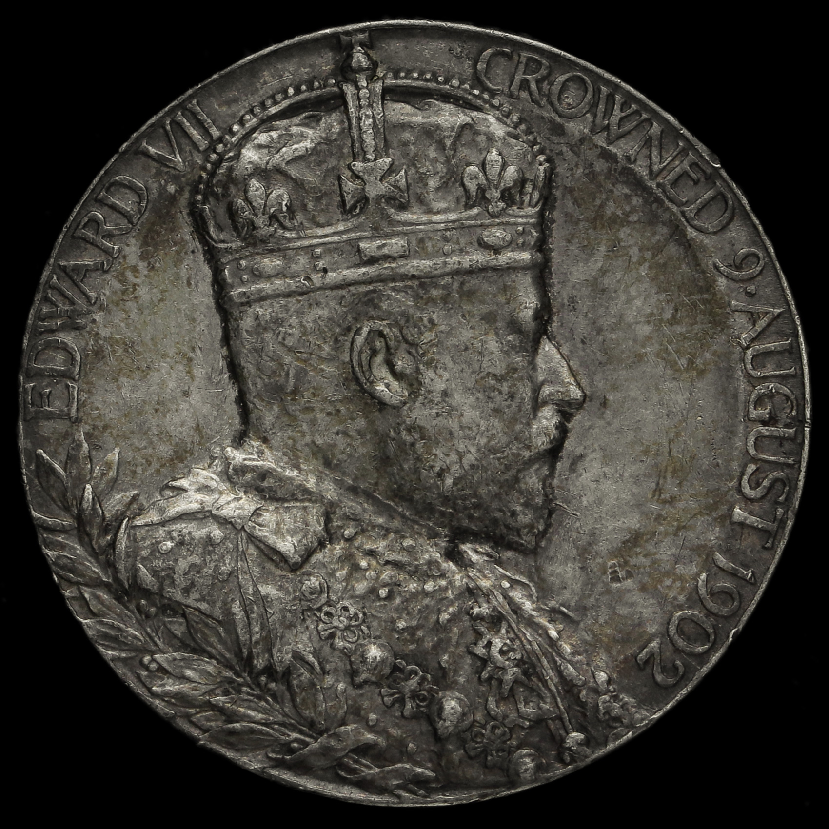 1902 Edward VII Coronation Official Silver Medal Obverse