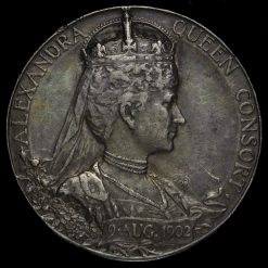 1902 Edward VII Coronation Official Silver Medal Reverse