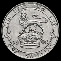 1908 Edward VII Silver Shilling Reverse