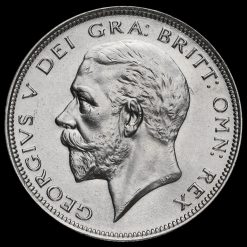 1935 George V Silver Half Crown Obverse