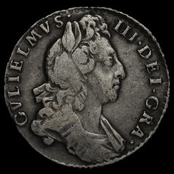 1697 William III Early Milled Silver Sixpence Obverse