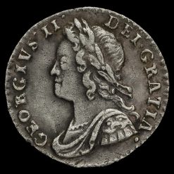 1739 George II Early Milled Silver Maundy Penny Obverse