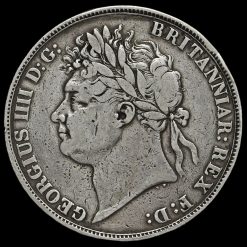 1821 George IV Milled Silver Secundo Crown Obverse
