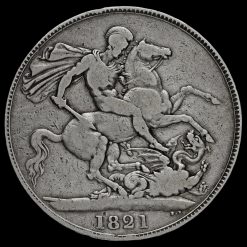 1821 George IV Milled Silver Secundo Crown Reverse