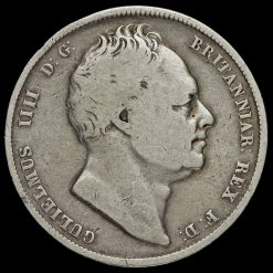 1836 William IV Milled Silver Half Crown Obverse