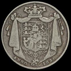 1836 William IV Milled Silver Half Crown Reverse