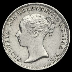 1839 Queen Victoria Young Head Silver Fourpence / Groat Obverse