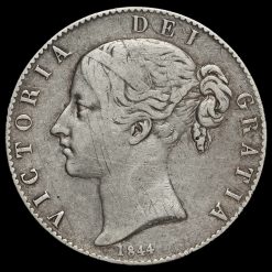 1844 Queen Victoria Young Head Silver Crown Obverse
