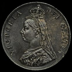1887 Queen Victoria Jubilee Head Silver Double Florin Obverse