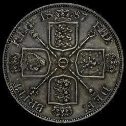 1887 Queen Victoria Jubilee Head Silver Double Florin Reverse