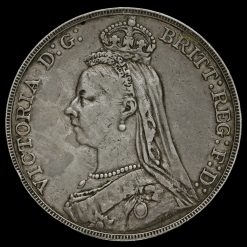1888 Queen Victoria Jubilee Head Silver Crown Obverse