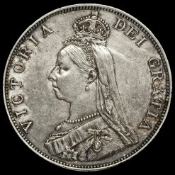 1889 Queen Victoria Jubilee Head Silver Double Florin Obverse