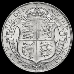 1914 George V Silver Half Crown Reverse