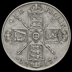 1917 George V Silver Florin Reverse
