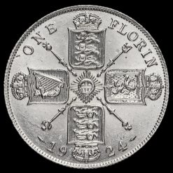 1924 George V Silver Florin Obverse