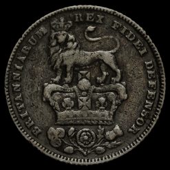 1826 George IV Bare Head Milled Silver Sixpence Reverse