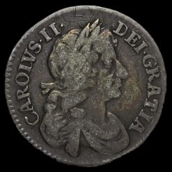 1677 Charles II Early Milled Silver Maundy Fourpence Obverse