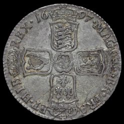 1697 William III Early Milled Silver Half Crown Reverse