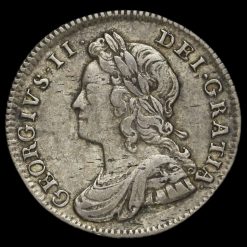 1731 George II Early Milled Silver Maundy Fourpence Obverse