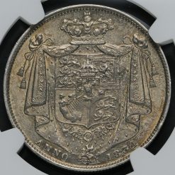 1834 William IV Milled Silver Half Crown Reverse
