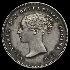 1843 Queen Victoria Young Head Silver Maundy Fourpence Obverse