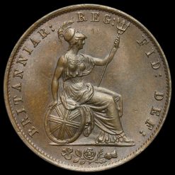 1853 Queen Victoria Young Head Copper Halfpenny Reverse