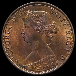 1863 Queen Victoria Bun Head Halfpenny Obverse