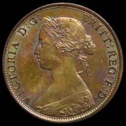 1864 Queen Victoria Bun Head Halfpenny Obverse