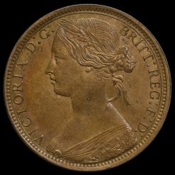 1871 Queen Victoria Bun Head Penny Obverse