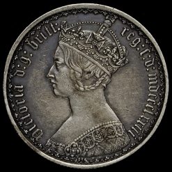1873 Queen Victoria Gothic Florin Obverse