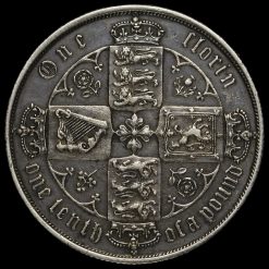 1873 Queen Victoria Gothic Florin Reverse