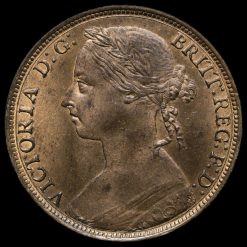 1887 Queen Victoria Bun Head Penny Obverse