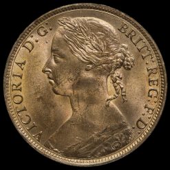1887 Queen Victoria Bun Head Penny Obverse