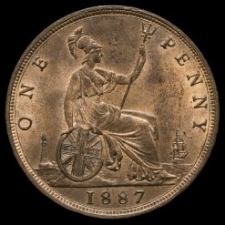 1887 Queen Victoria Bun Head Penny Reverse