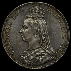 1889 Queen Victoria Jubilee Head Silver Crown Obverse