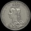 1891 Queen Victoria Jubilee Head Silver Crown Obverse