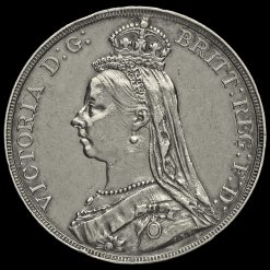 1891 Queen Victoria Jubilee Head Silver Crown Obverse