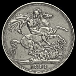 1891 Queen Victoria Jubilee Head Silver Crown Reverse
