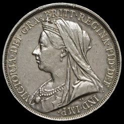 1893 Queen Victoria Veiled Head Silver LVI Crown Obverse