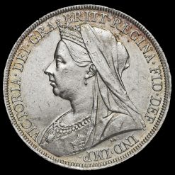1896 Queen Victoria Veiled Head LX Crown Obverse