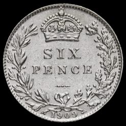 1909 Edward VII Silver Sixpence Reverse