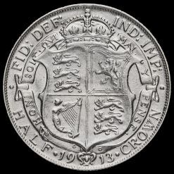 1913 George V Silver Half Crown Reverse