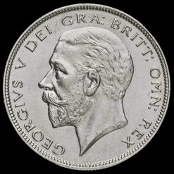 1929 George V Silver Half Crown Obverse